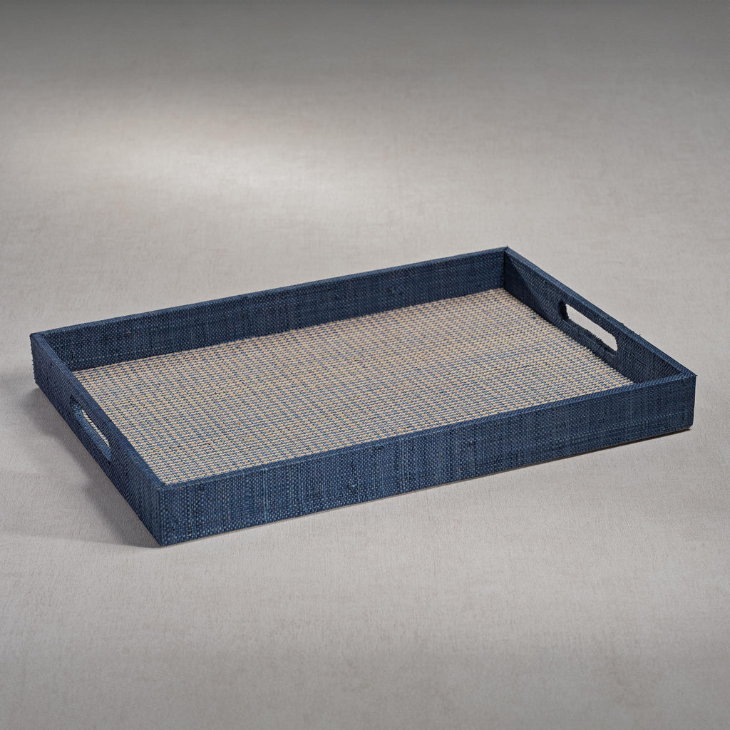 Zodax Trani Houndstooth Raffia Tray