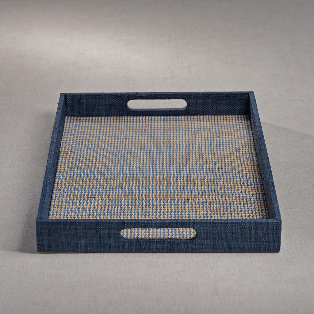 Zodax Trani Houndstooth Raffia Tray