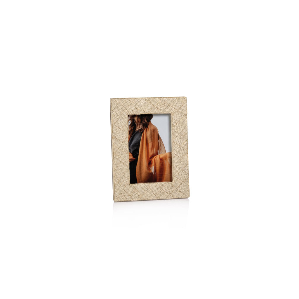 Zodax 4" x 6" Lazarev Woven Raffia Photo Frame