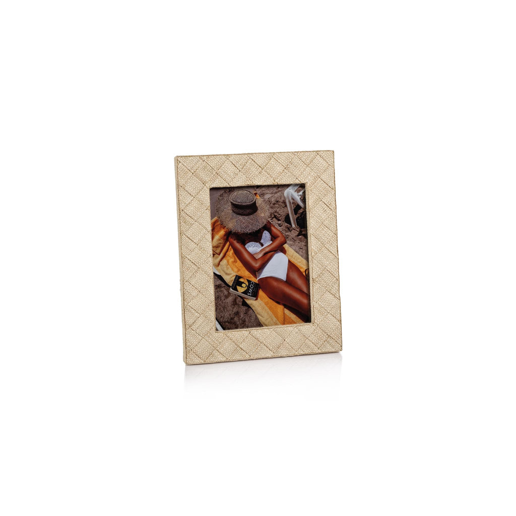 Zodax 5" x 7" Lazarev Woven Raffia Photo Frame