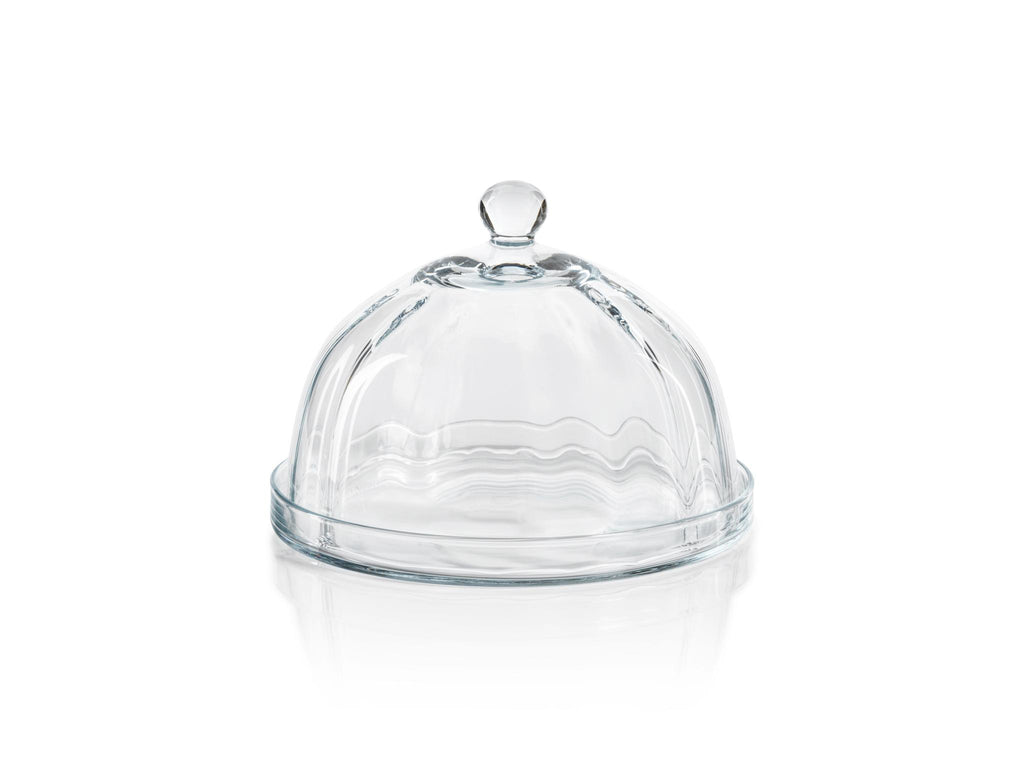 Zodax Small Aldgate Optic Pastry Glass Plate with Cloche