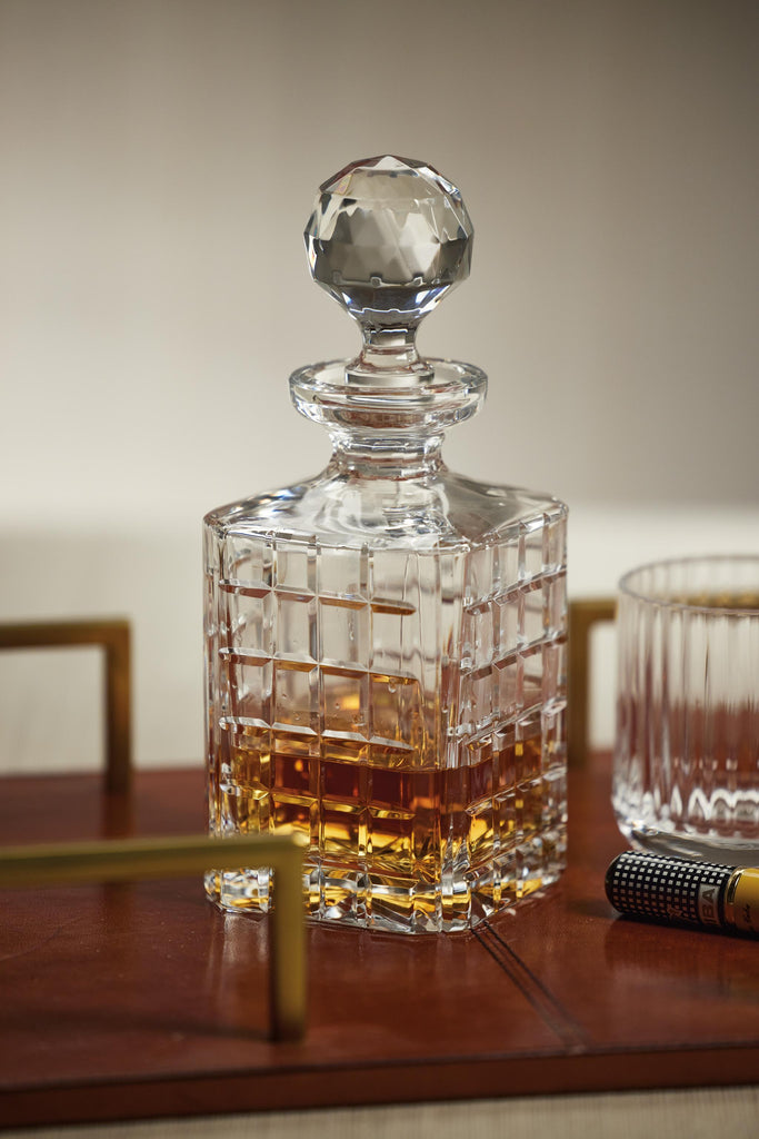 Zodax Ezekiel Crystal Glass Whiskey & Brandy Decanter