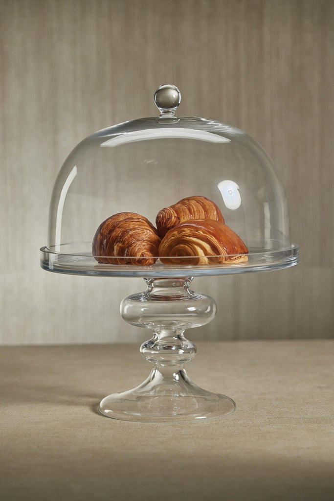 Zodax Clear Vellerti Glass Cake Stand