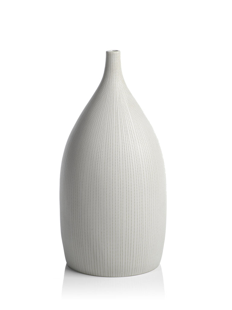 Zodax Nicolo 13.25" Tall White Porcelain Vase