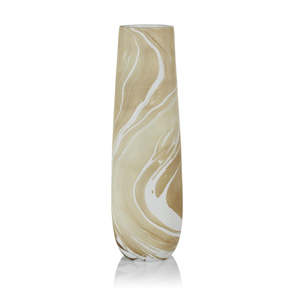 Zodax 5.5" x 18" Bellshill Mango Wood Marbleized Vase