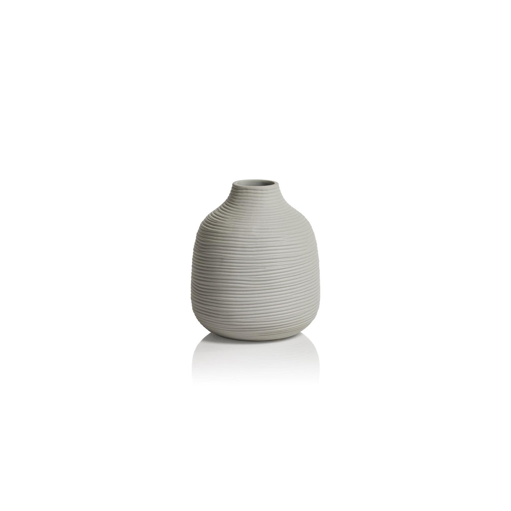 Zodax 5.75" Weston White Porcelain Vase