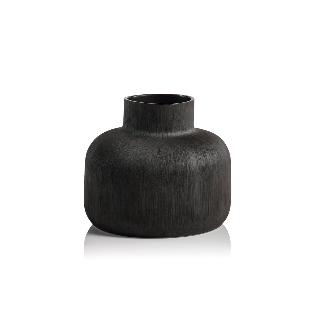 Zodax Declan Black Porcelain Vase