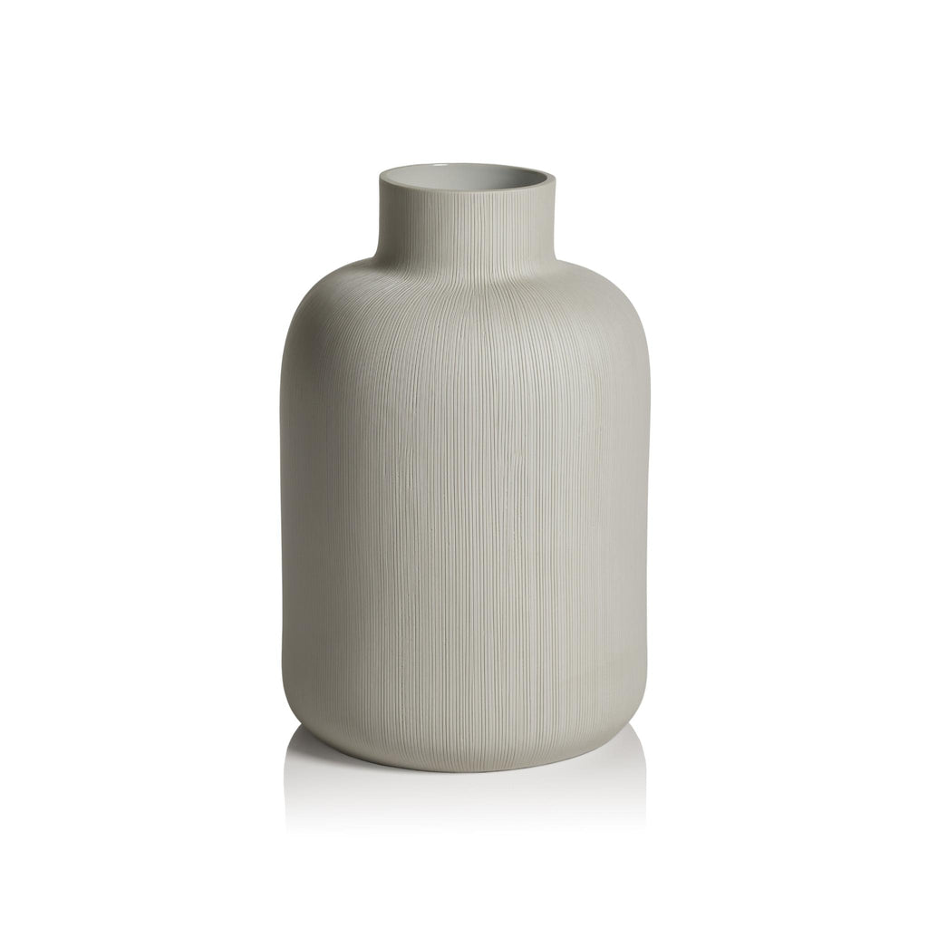 Zodax 13" Declan Off-White Porcelain Vase