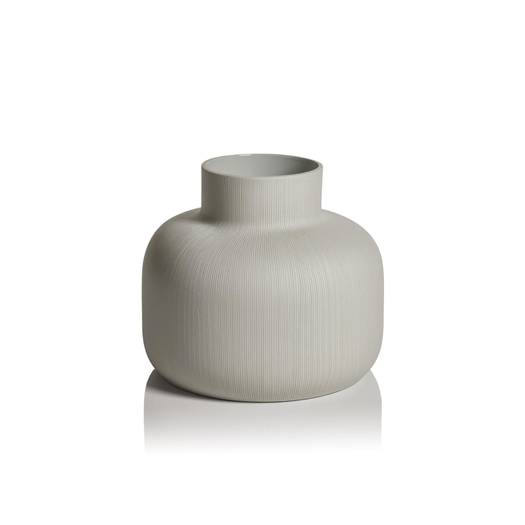 Zodax 8.5" Declan Off-White Porcelain Vase