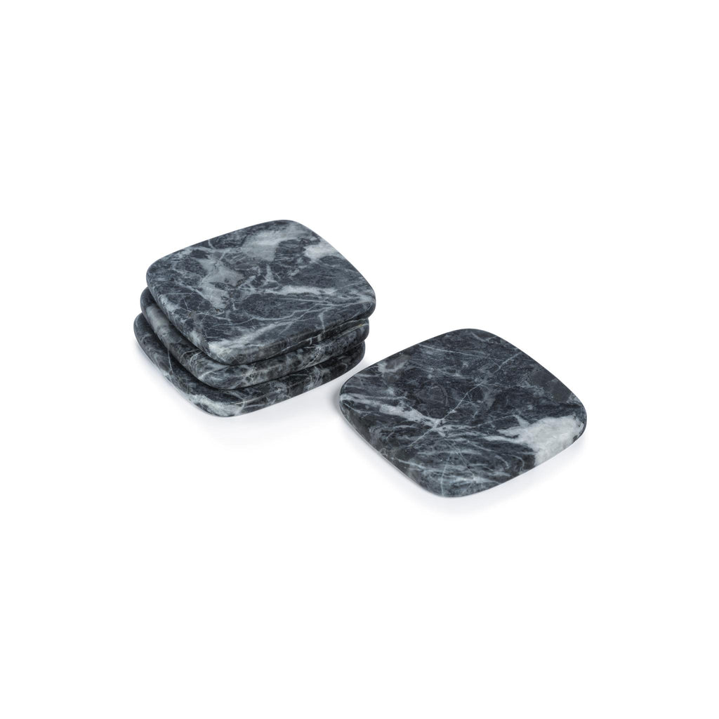 Zodax Martil Matte Marble Coasters, Set of 4