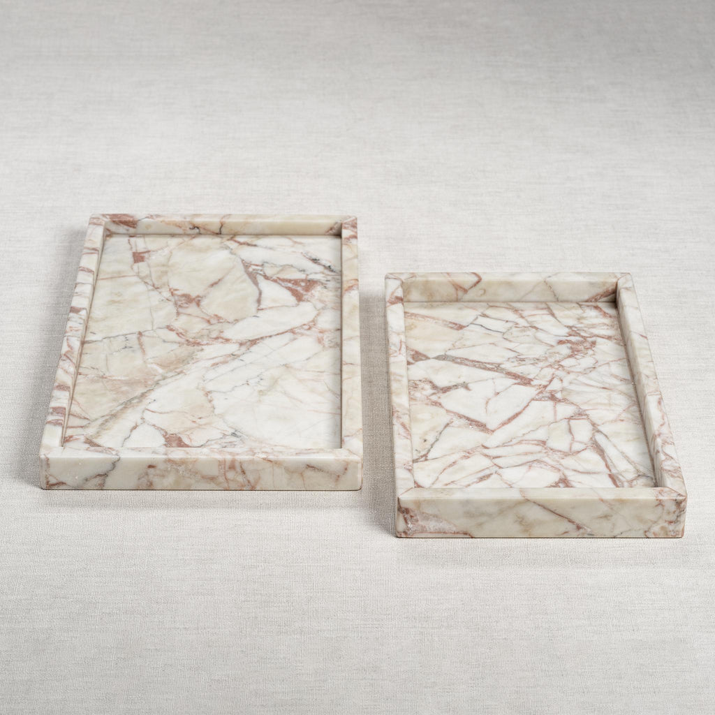 Zodax Large Rezi Rectangular Marble Tray