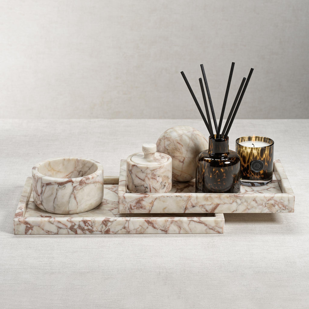 Zodax Large Rezi Rectangular Marble Tray