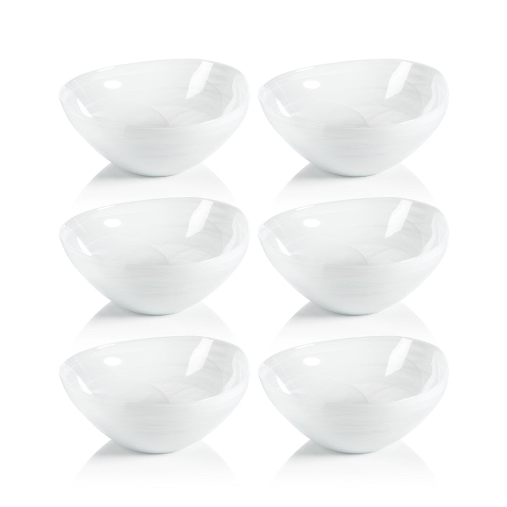 Zodax Reneta Alabaster Glass Bowls, Set of 6