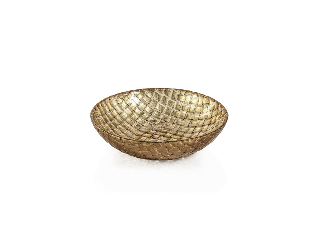 Zodax Nova 7" Braided Gold Glass Bowls, Set of 6