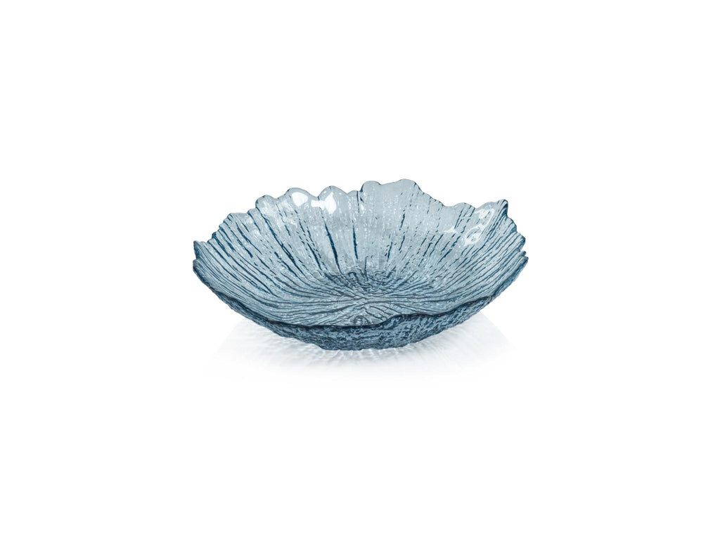 Zodax Axel Icy Sapphire Freeform Glass Serving Bowls, Set of 6