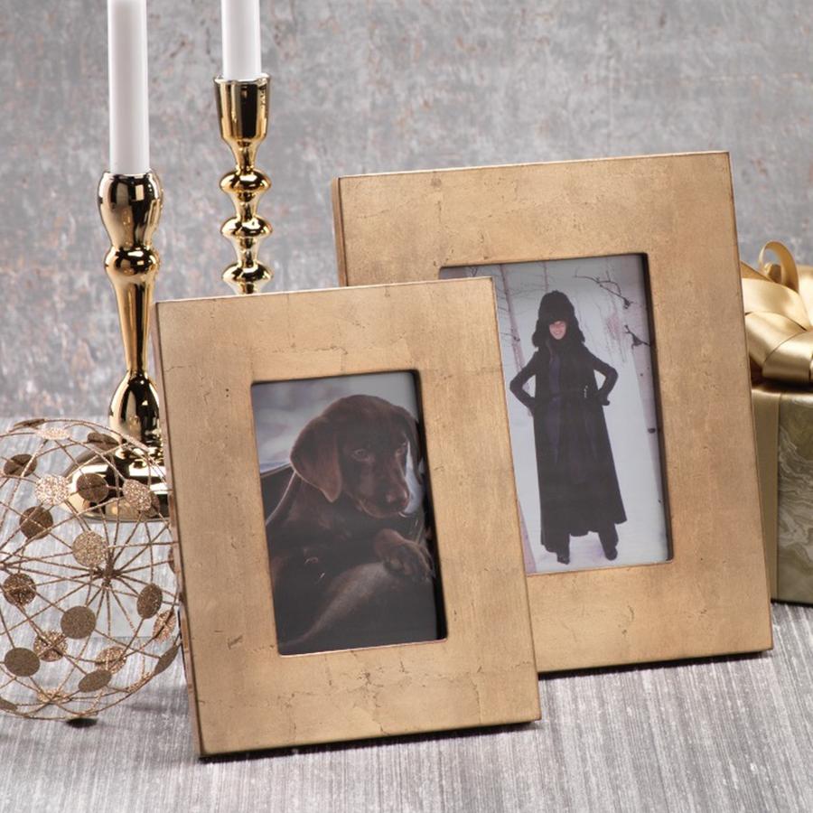 Zodax 4" x 6" Gold Leaf Photo Frame