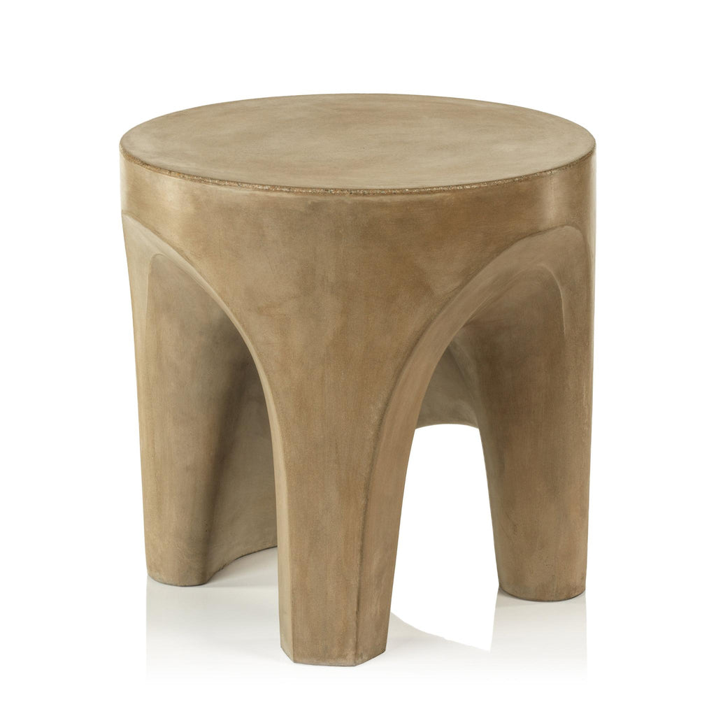 Zodax Tamworth 15.75" Tall Sculptural Concrete Stool