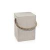 Zodax White Tiziano Concrete Stool With Rope Handle