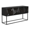 Noir Zurich Console Ebony Walnut With Steel