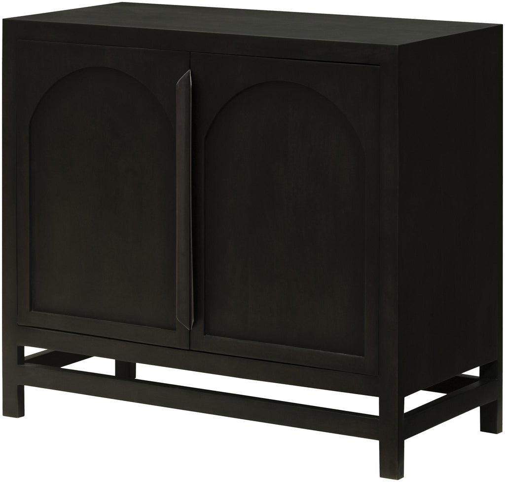 Surya Byron BYO-002 Black Clear 32"H x 36"W x 16"D Cabinet