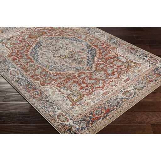 Surya Davaro DAV-2311 Brick Red Dark Blue 5'3" x 7' Rug