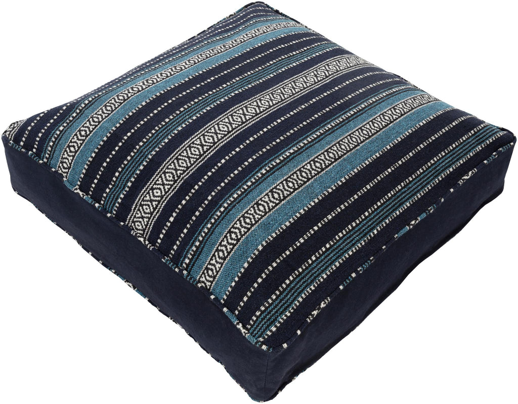 Surya Maya MYP-006 Aqua Ink Blue 26"H x 26"W x 5"D Pillow Cover