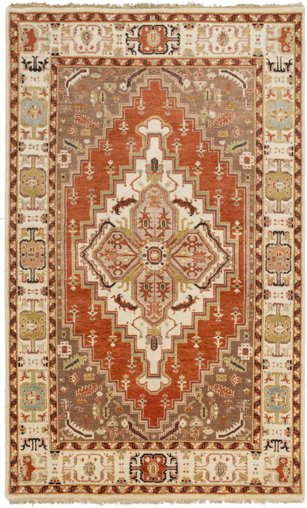 Surya Zeus ZEU-7800 Brick Red Brown 5'6" x 8'6" Rug