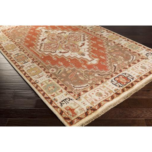 Surya Zeus ZEU-7800 Brick Red Brown 5'6" x 8'6" Rug