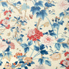 Lee Jofa Gardenia Paper Blue/Red Wallpaper