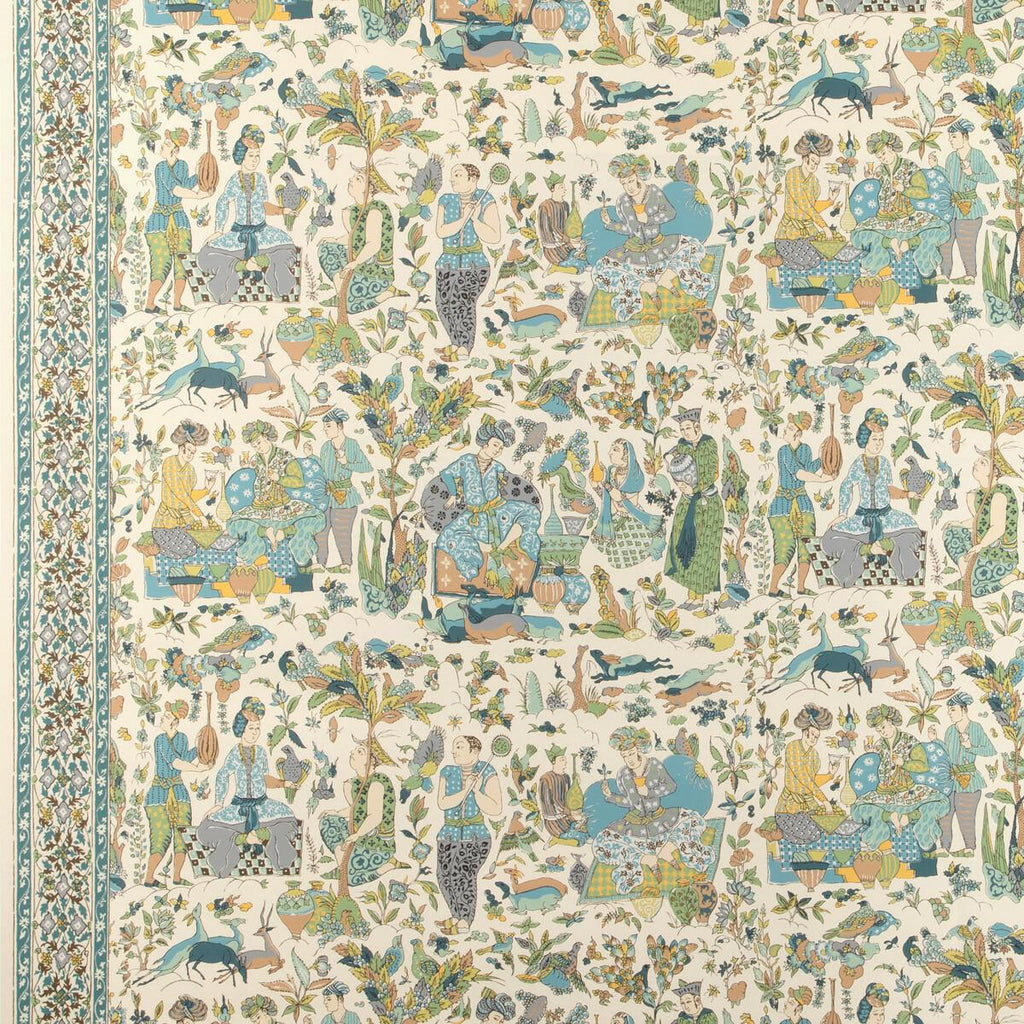 Brunschwig & Fils SHALIMAR AQUA/LEAF Wallpaper