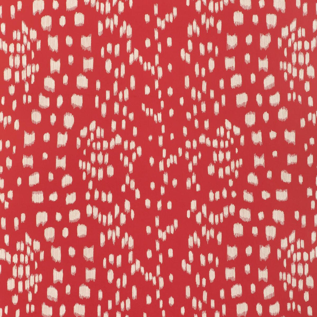 Brunschwig & Fils LES TOUCHES REVERSE RED Wallpaper