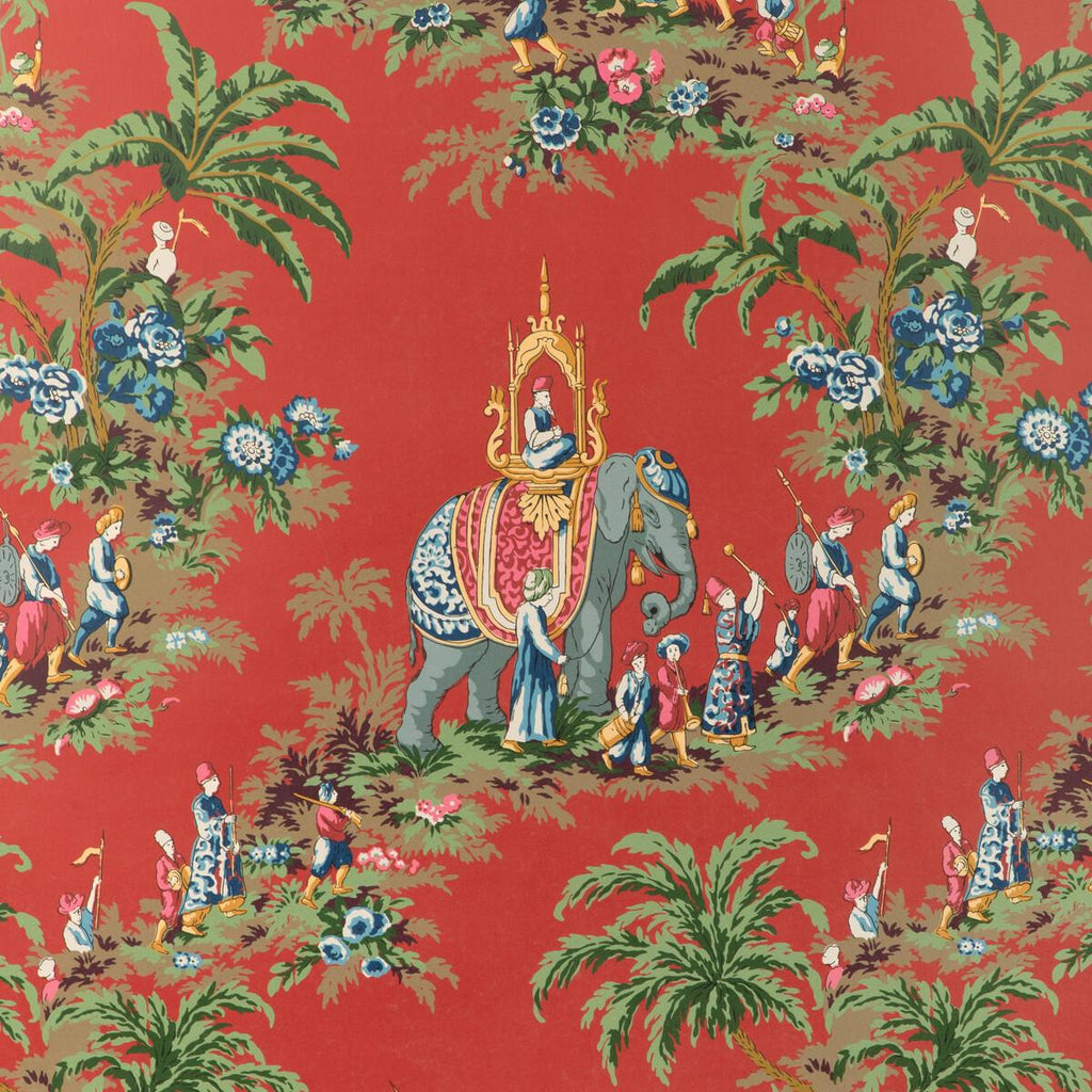 Brunschwig & Fils BEAUPORT PROMENADE RED Wallpaper