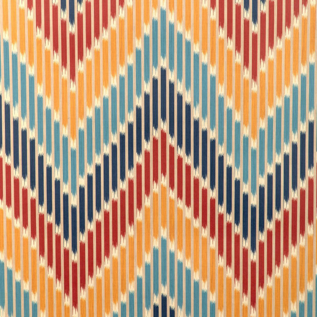 Brunschwig & Fils CASCADE RED/BLUE Wallpaper