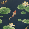 Kravet Lotus Pond Wp Lagoon Wallpaper