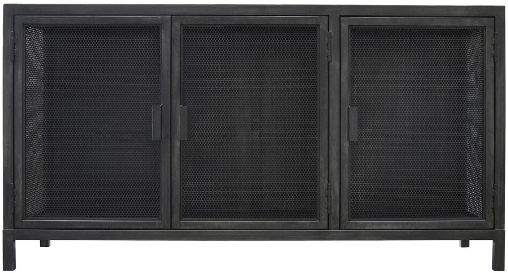 CFC Beto 3 door cabinet, Distressed Black