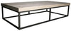 Cfc Marin Coffee Table, Rl Top, Distressed Gray Wash/White