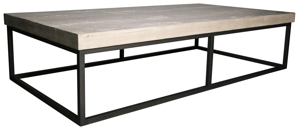 CFC Marin coffee table, RL top, Distressed Gray wash/white