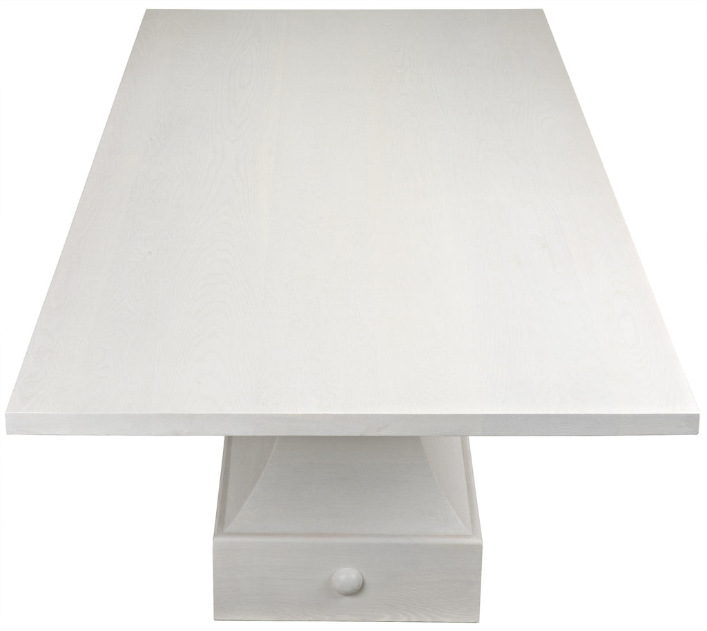 CFC Zinnia dining table, Oak, Distressed Angel White