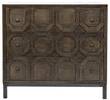 Cfc Hadley 3 Drawer Dresser, Walnut/Steel, Stain #16/ Distresed Medium Brown