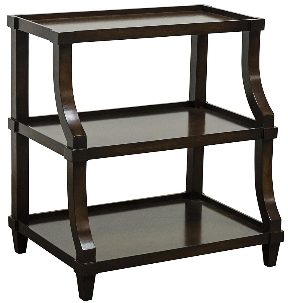 CFC Carlsbad Side Table, Alder, Distressed Dark Brown/Black