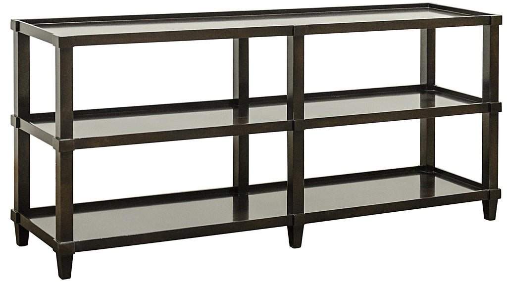 CFC Lilia Console, Alder, Distressed Dark Brown/Black