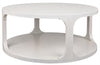 Cfc Gimso Small Round Coffee Table, Alder, Distressed Angel White