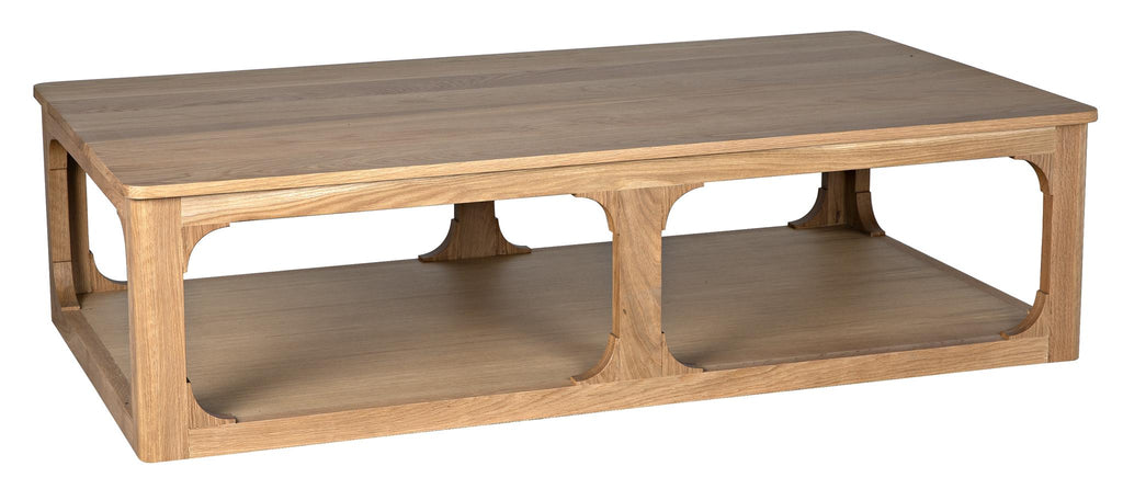 CFC Gimso Rectangular Coffee Table, Oak, Distressed light tone brown