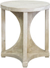 Cfc Reclaimed Lumber Freesia Side Table, Distressed Grey Wash Wax