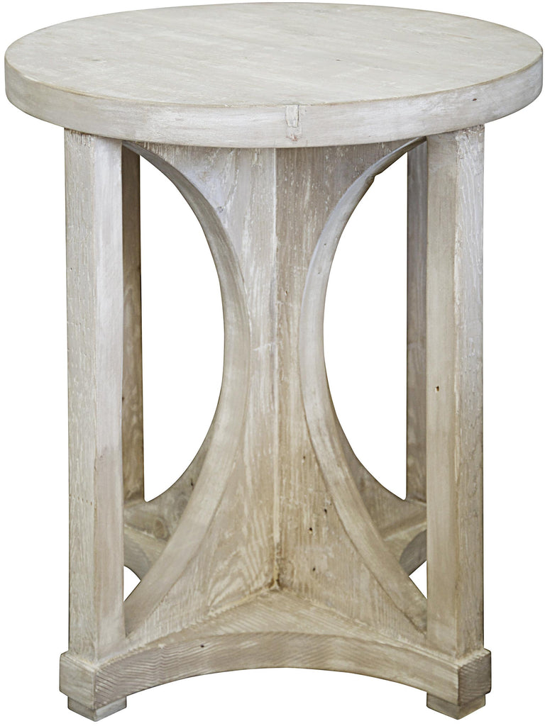 CFC Reclaimed Lumber Freesia Side Table, Distressed Grey Wash Wax