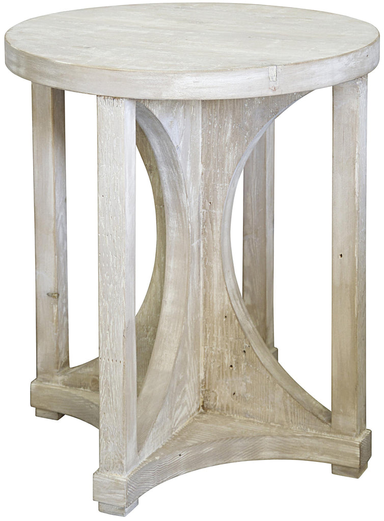 CFC Reclaimed Lumber Freesia Side Table, Distressed Grey Wash Wax