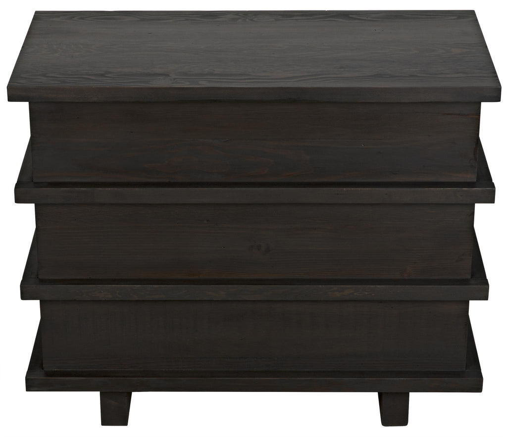 CFC Reclaimed Lumber Bergamot Small Dresser, Distressed Black Wax