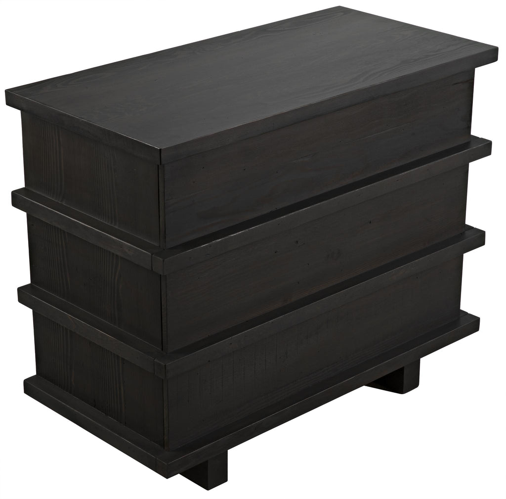 CFC Reclaimed Lumber Bergamot Small Dresser, Distressed Black Wax