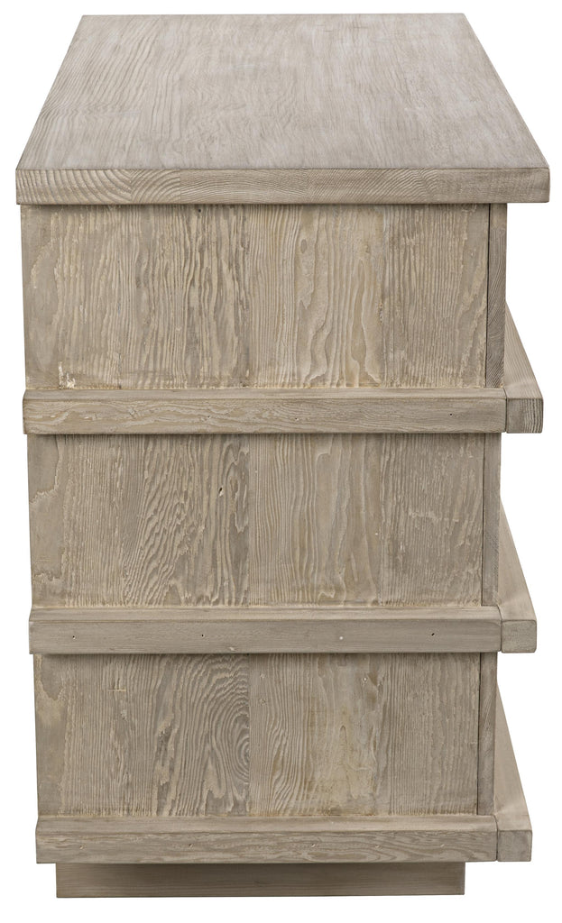 CFC Reclaimed Lumber Bergamot Small Dresser, Distressed Grey Wash Wax