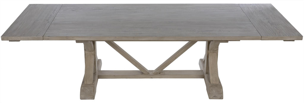 CFC Reclaimed Lumber Rosario Extension Dining Table, 7', Distressed Grey Wash Wax